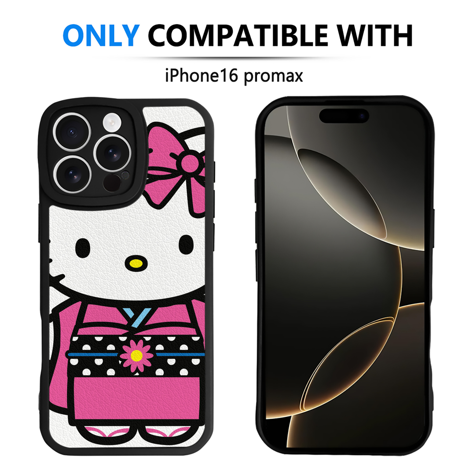 （画像用） Hello Kitty ハローキティ 【iPhone 16シリーズ対応】シリコンスマホケース（レザー調） 材質：シリコン